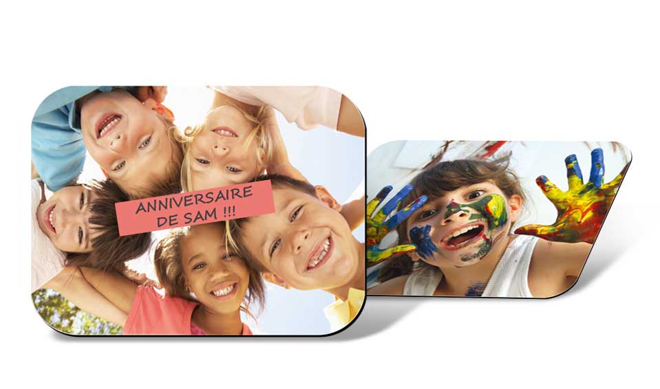 Magnets frigo rectangulaires personnalisés pour souvenirs et