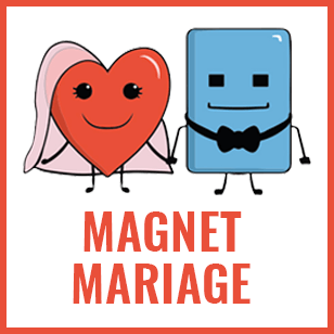 Magnet aimant en coeur
